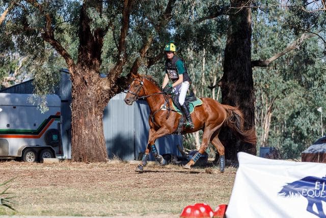 EHR King Lenny looking like an old pro with sponsored rider Rory Hamilton